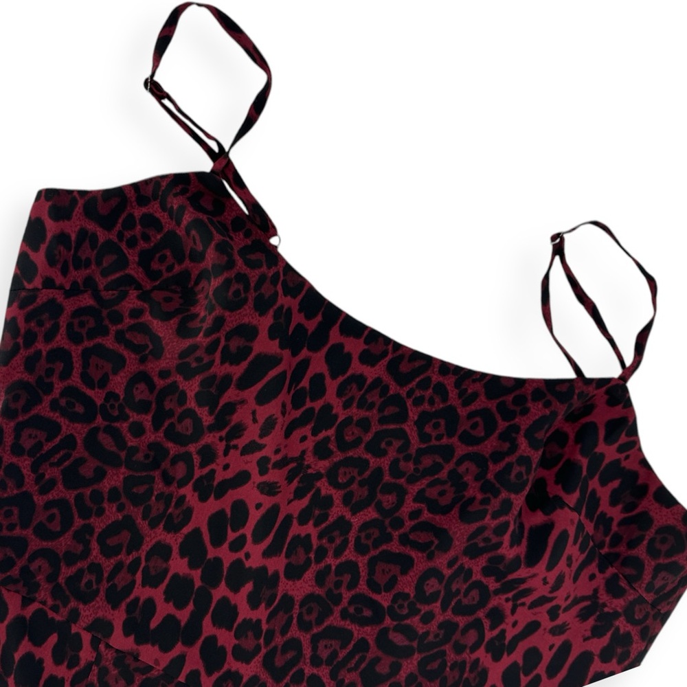 DRESS THE POPULATION NWT Shaireen Leopard Bodycon Dress SIZE XL Cherry Cola - Picture 10 of 11